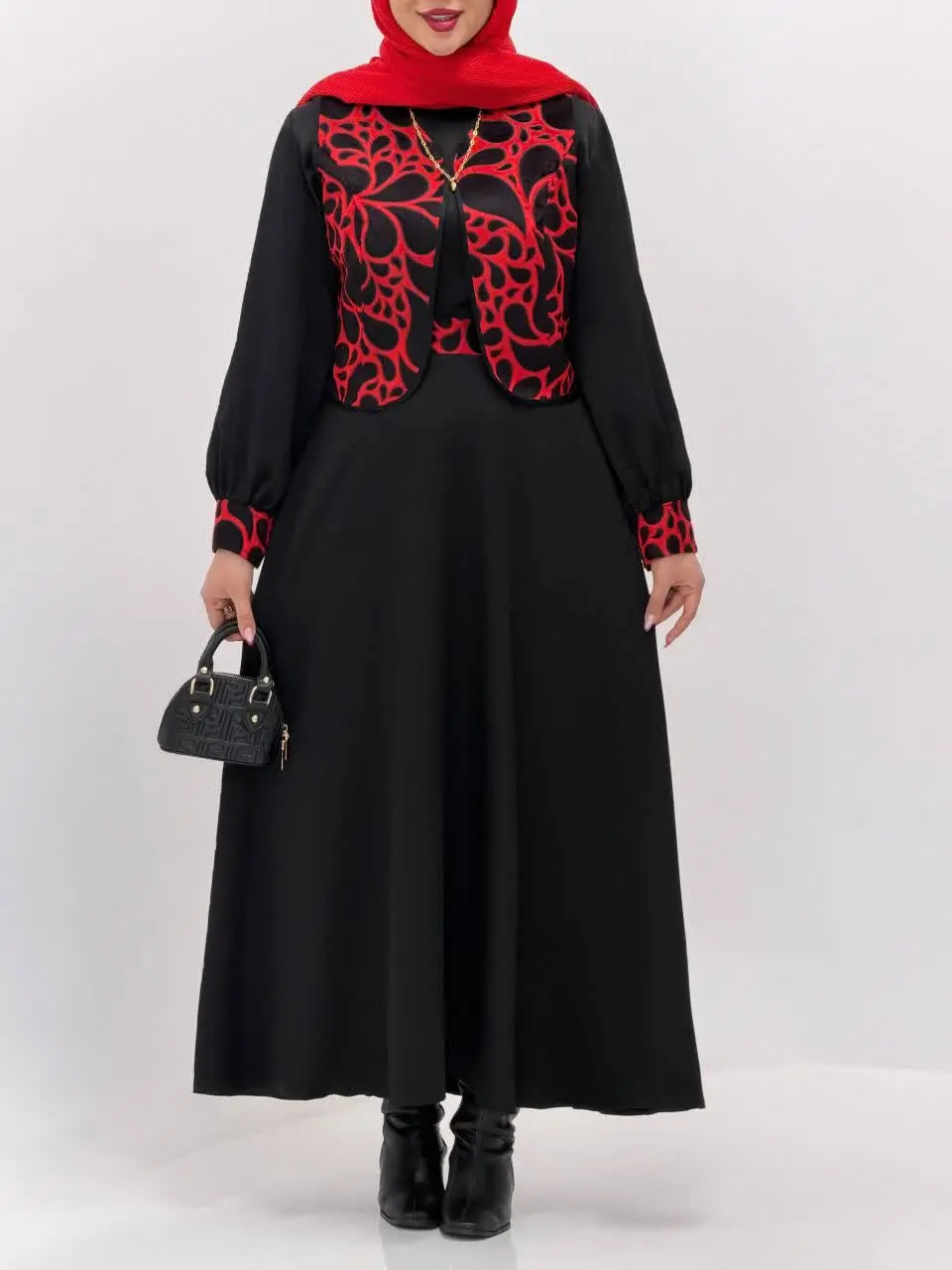 3898-ست سه تیکه مخمل انار